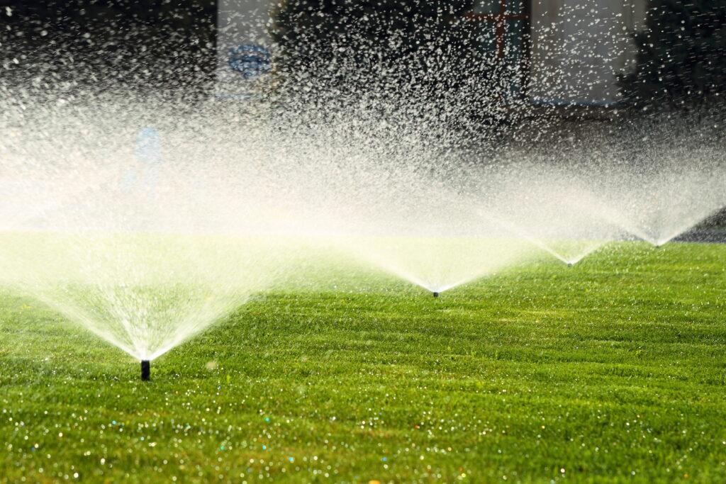 Irrigation services, simply green, sprinkler